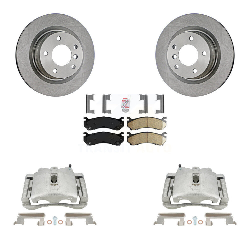 Rear Disc Brake Caliper Rotors And Ceramic Pads Kit For Chevrolet Silverado 2500 HD GMC Sierra 3500 Classic Suburban Yukon XL Avalanche KC8-101012N by Transit Auto