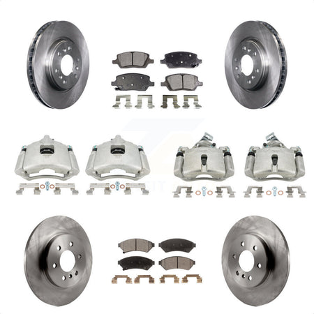 Front Rear Disc Brake Caliper Rotors And Ceramic Pads Kit (10Pc) For Chevrolet Uplander Buick Terraza Pontiac Montana Saturn Relay KC8-101012T by Transit Auto