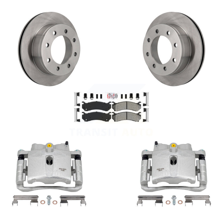 Rear Disc Brake Caliper Rotors And Semi-Metallic Pads Kit For Chevrolet Silverado 2500 HD GMC Sierra 3500 Classic Suburban Yukon XL Avalanche KC8-101013N