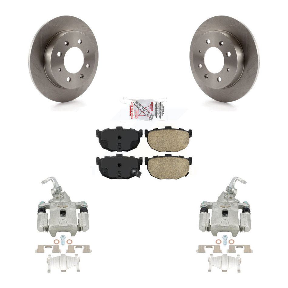 Rear Disc Brake Caliper Rotors And Ceramic Pads Kit For Kia Spectra Spectra5 KC8-101014N by Transit Auto