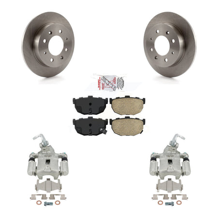 Rear Disc Brake Caliper Rotors And Ceramic Pads Kit For Kia Spectra Spectra5 KC8-101015N by Transit Auto