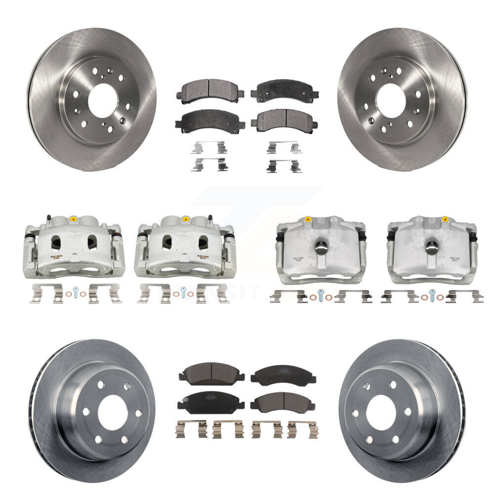 Front Rear Brake Caliper Rotor And Ceramic Pad Kit (10Pc) For Chevrolet Express 1500 GMC KC8-101017T