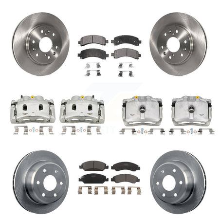 Front Rear Brake Caliper Rotor And Ceramic Pad Kit (10Pc) For Chevrolet Express 1500 GMC KC8-101017T