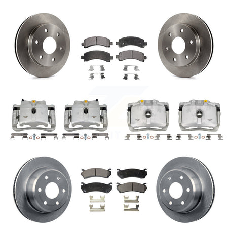 Front Rear Brake Caliper Rotor & Ceramic Pad Kit (10Pc) For Chevrolet Avalanche 1500 GMC KC8-101018T