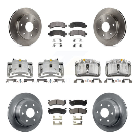 Front Rear Brake Caliper Rotor & Ceramic Pad Kit (10Pc) For Chevrolet Avalanche 1500 4WD KC8-101020T