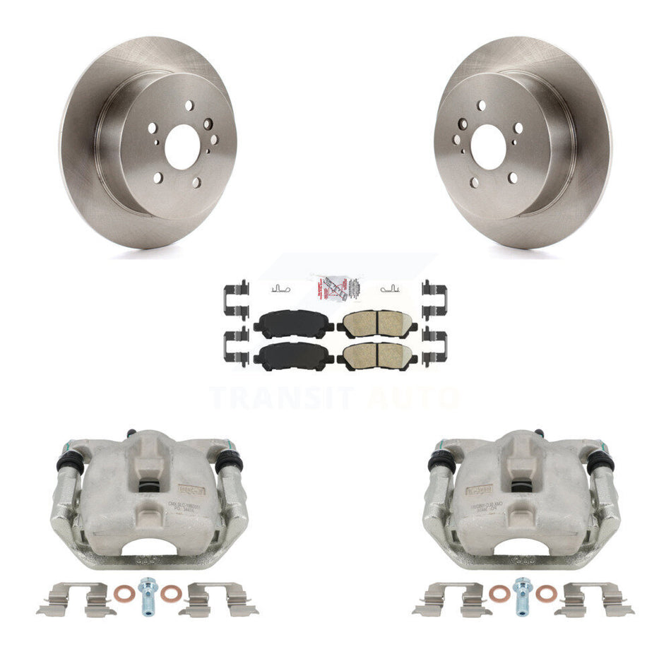 Rear Disc Brake Caliper Rotors And Ceramic Pads Kit For 2008-2013 Toyota Highlander KC8-101022N
