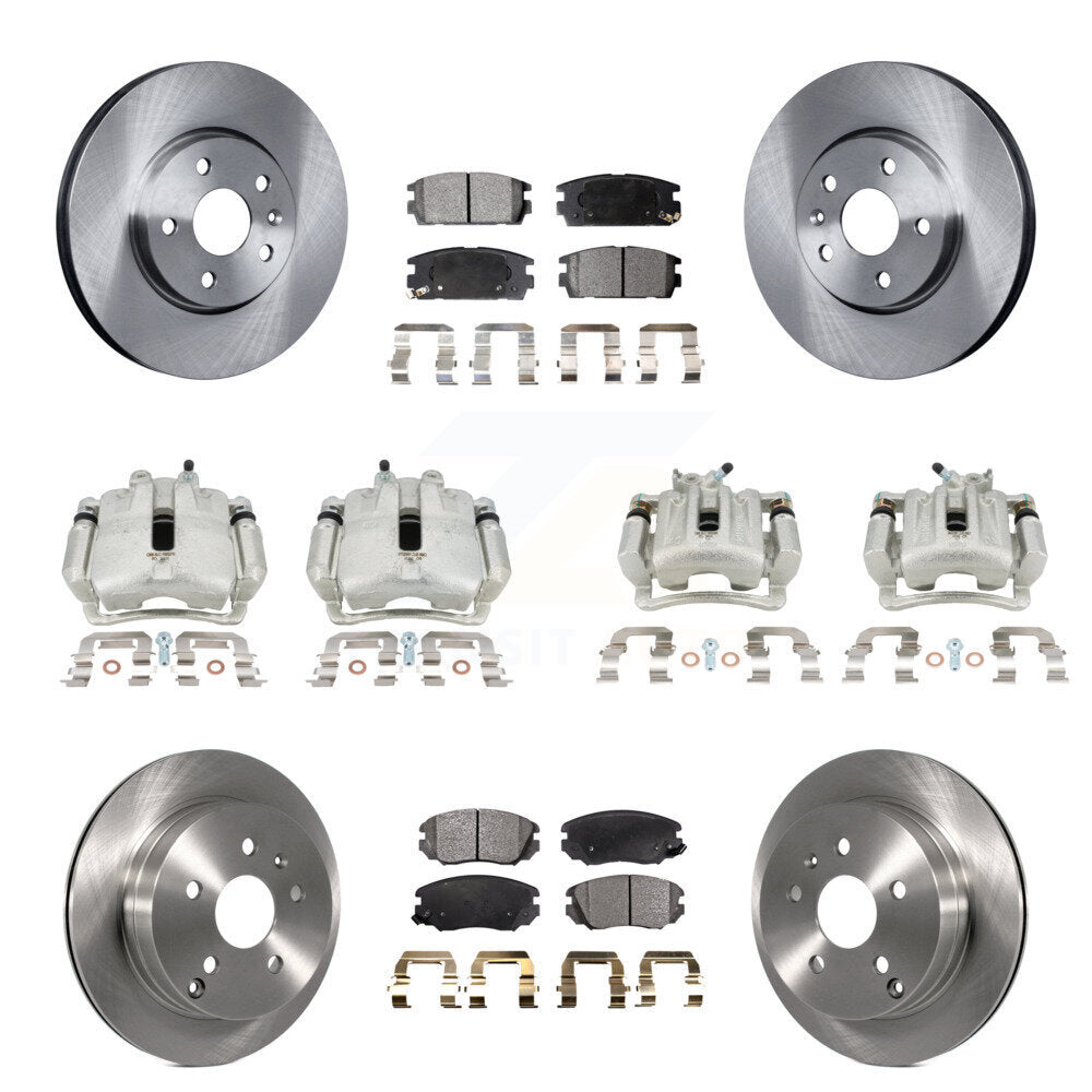 Front Rear Brake Caliper Rotors Ceramic Pad Kit (10Pc) For Chevrolet Equinox GMC Terrain KC8-101023T