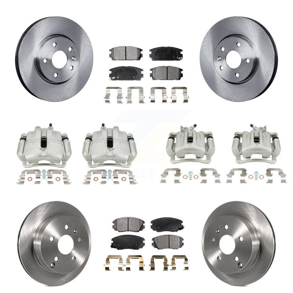Front Rear Brake Caliper Rotors Ceramic Pad Kit (10Pc) For Chevrolet Equinox GMC Terrain KC8-101023T