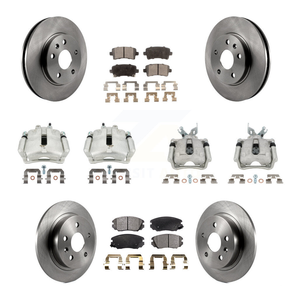 Front Rear Disc Brake Caliper Rotors And Ceramic Pads Kit (10Pc) For Chevrolet Malibu KC8-101025T
