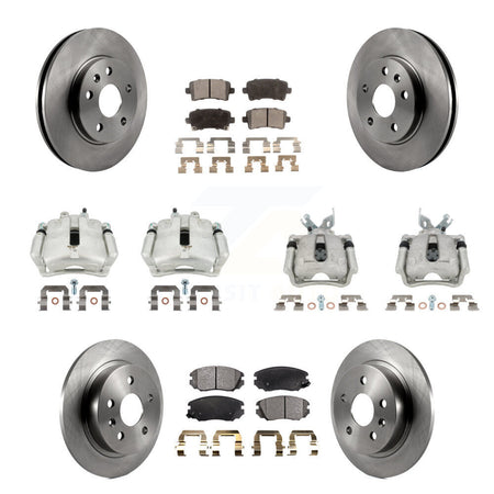 Front Rear Disc Brake Caliper Rotors And Ceramic Pads Kit (10Pc) For Chevrolet Malibu KC8-101025T
