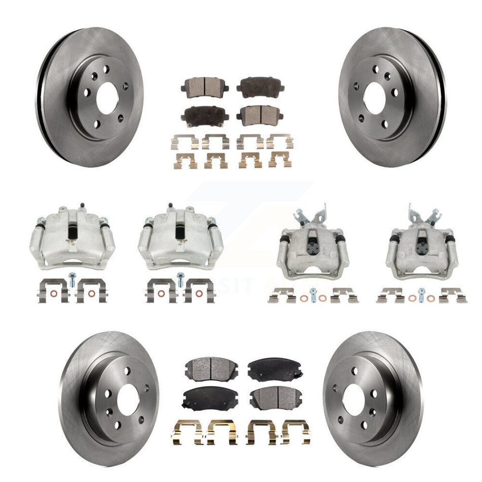 Front Rear Disc Brake Caliper Rotors And Ceramic Pads Kit (10Pc) For Chevrolet Malibu KC8-101025T