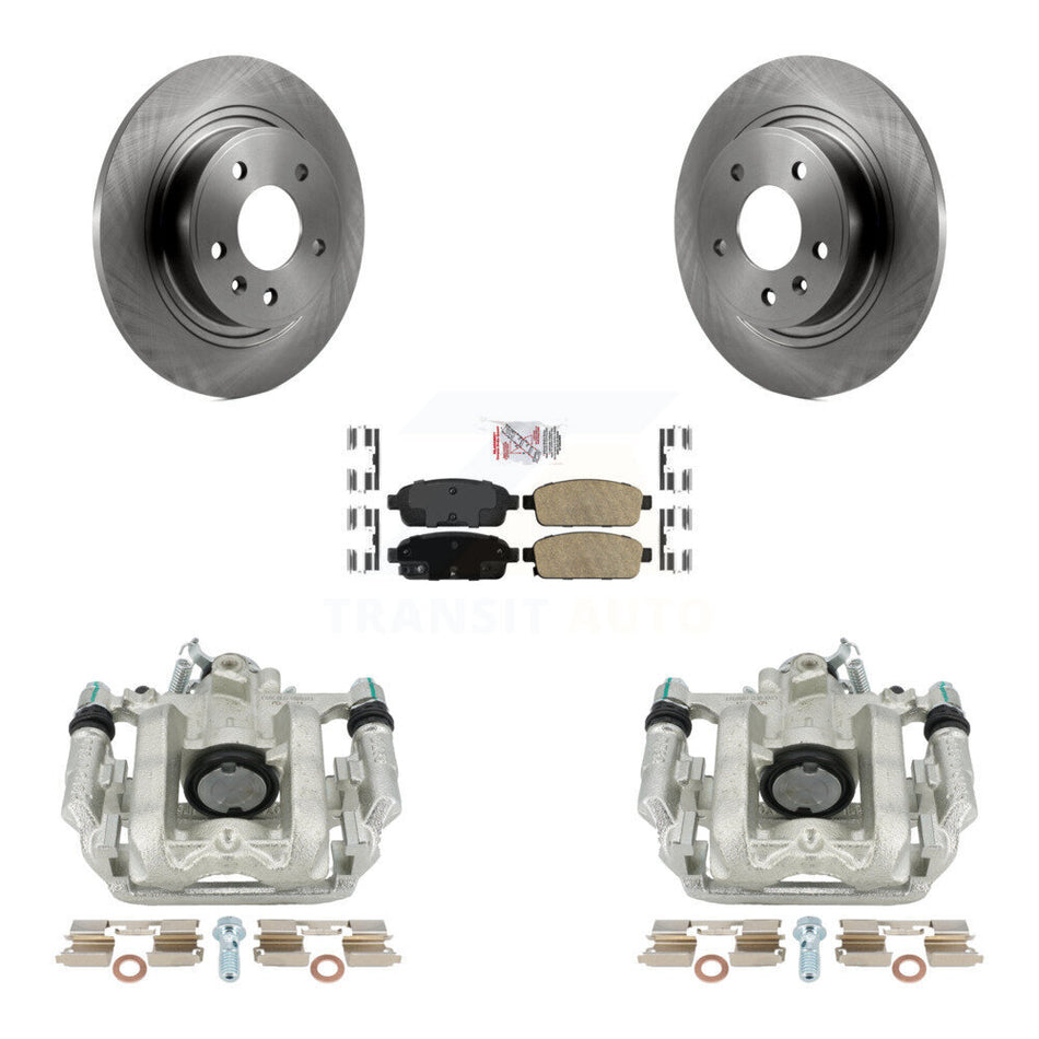 Rear Disc Brake Caliper Rotors And Ceramic Pads Kit For 2013 Chevrolet Cruze LT LTZ With 292mm Diameter Rotor KC8-101026N