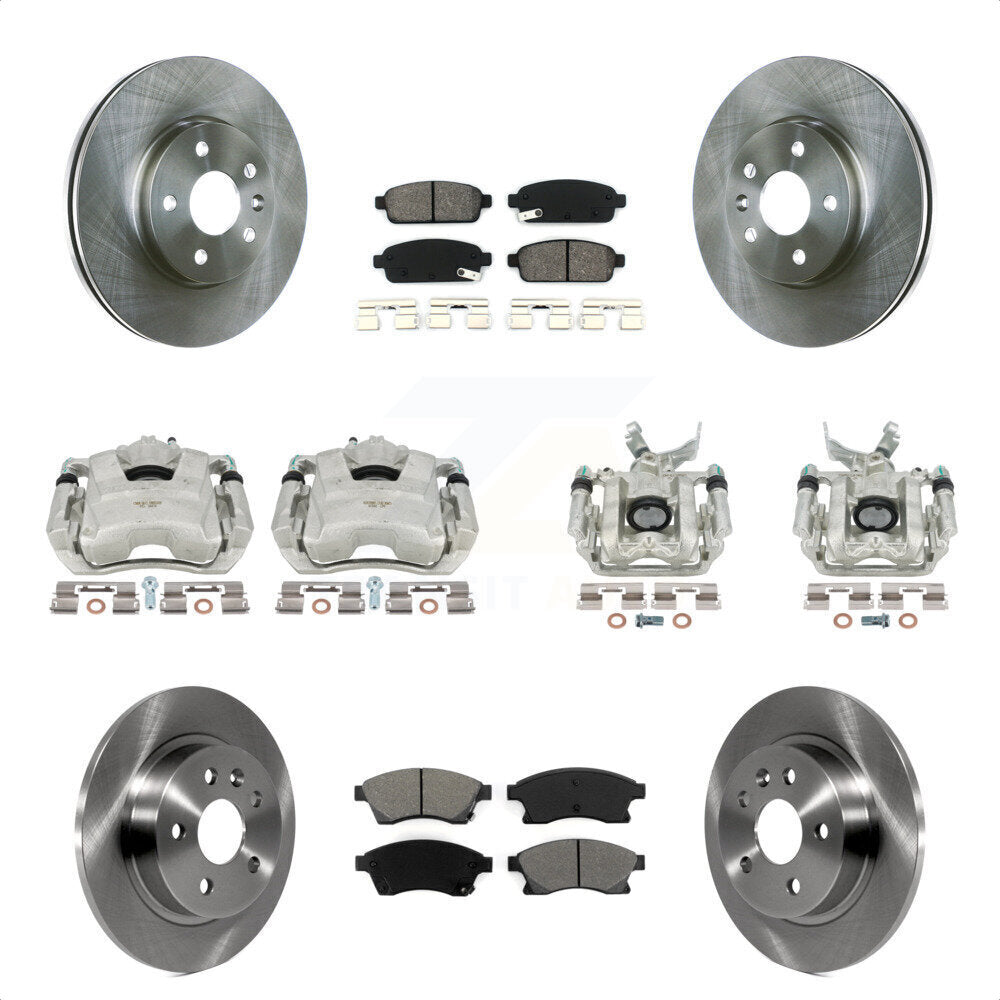 Front Rear Disc Brake Caliper Rotors And Semi-Metallic Pads Kit (10Pc) For Chevrolet Sonic KC8-101026S by Transit Auto