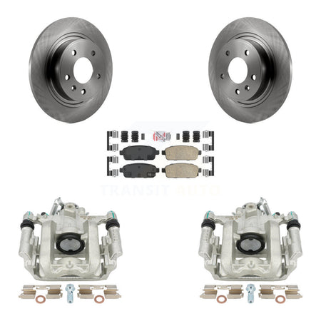 Rear Disc Brake Caliper Rotors And Ceramic Pads Kit For Chevrolet Cruze Volt Cadillac ELR KC8-101029N by Transit Auto