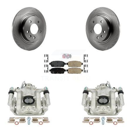 Rear Disc Brake Caliper Rotors And Ceramic Pads Kit For Chevrolet Cruze Volt Cadillac ELR KC8-101030N by Transit Auto