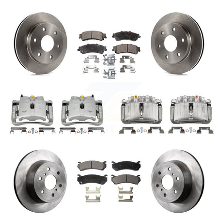 Front Rear Disc Brake Caliper Rotor & Ceramic Pad Kit (10Pc) For GMC Sierra 1500 Classic KC8-101030T