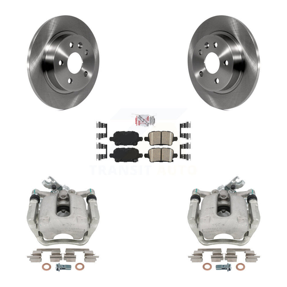 Rear Disc Brake Caliper Rotors And Ceramic Pads Kit For 2016 Chevrolet Cruze With 268mm Diameter Rotor KC8-101031N by Transit Auto