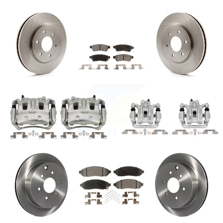 Front Rear Brake Caliper Rotor & Semi-Metallic Pad Kit (10Pc) For Nissan Frontier Suzuki KC8-101032P