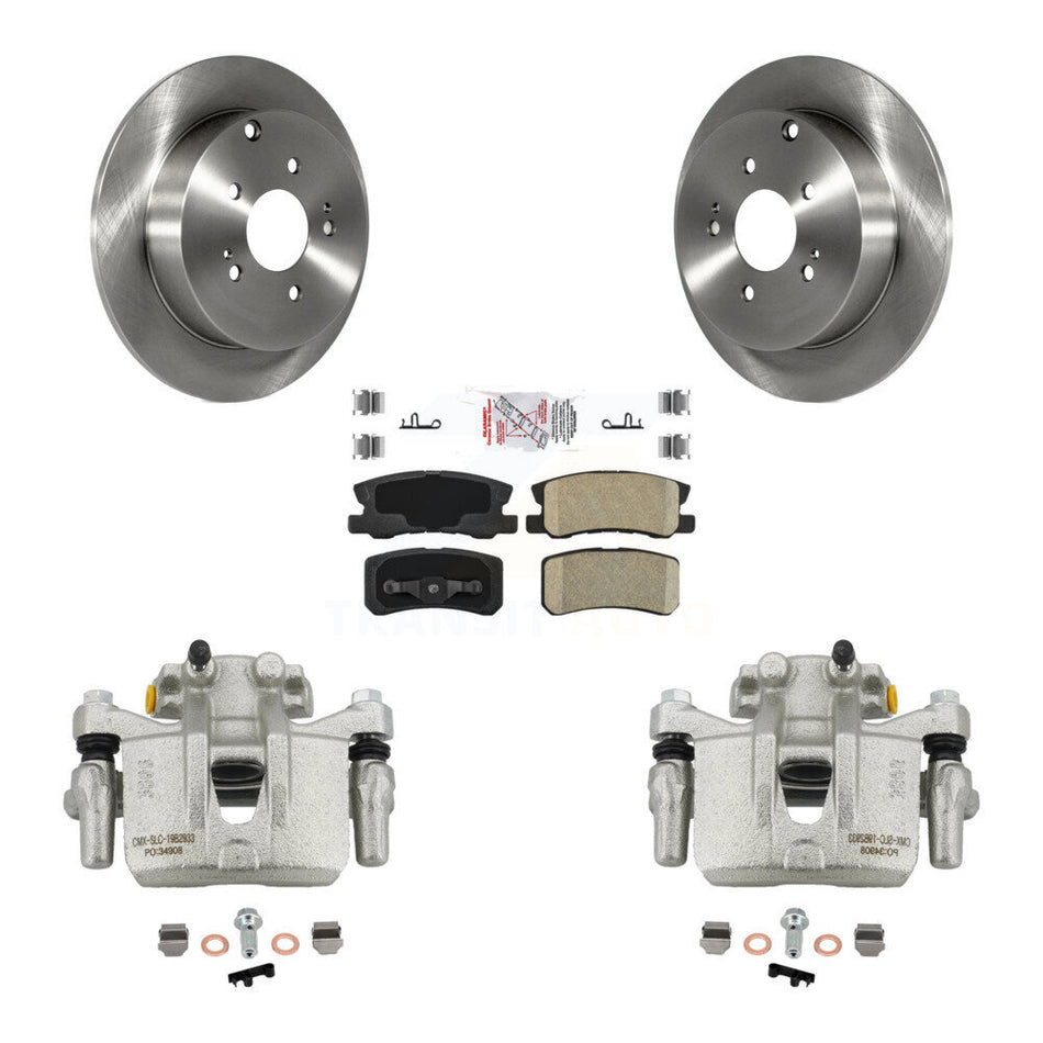 Rear Disc Brake Caliper Rotors And Ceramic Pads Kit For Mitsubishi Endeavor KC8-101033N