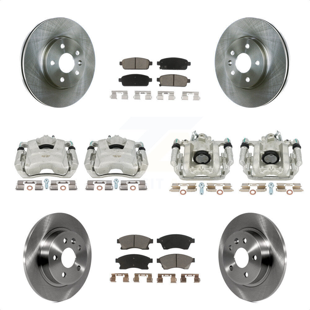 Front Rear Disc Brake Caliper Rotors And Ceramic Pads Kit (10Pc) For Chevrolet Cruze Limited KC8-101034C by Transit Auto