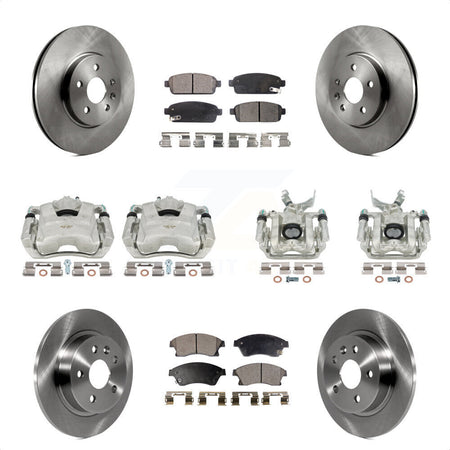 Front Rear Disc Brake Caliper Rotors And Semi-Metallic Pads Kit (10Pc) For 2013-2014 Chevrolet Sonic RS KC8-101034P by Transit Auto