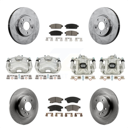 Front Rear Disc Brake Caliper Rotors And Ceramic Pads Kit (10Pc) For Chevrolet Cruze Volt KC8-101037C by Transit Auto