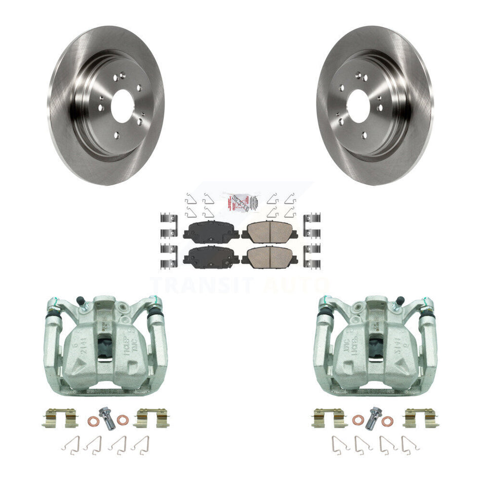 Rear Disc Brake Caliper Rotors And Ceramic Pads Kit For 2017-2022 Honda CR-V KC8-101039N