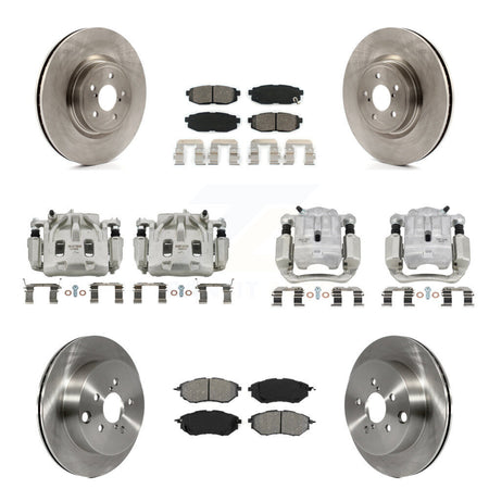 Front Rear Brake Caliper Rotor And Semi-Metallic Pad Kit (10Pc) For Subaru Forester 2.0L KC8-101039S