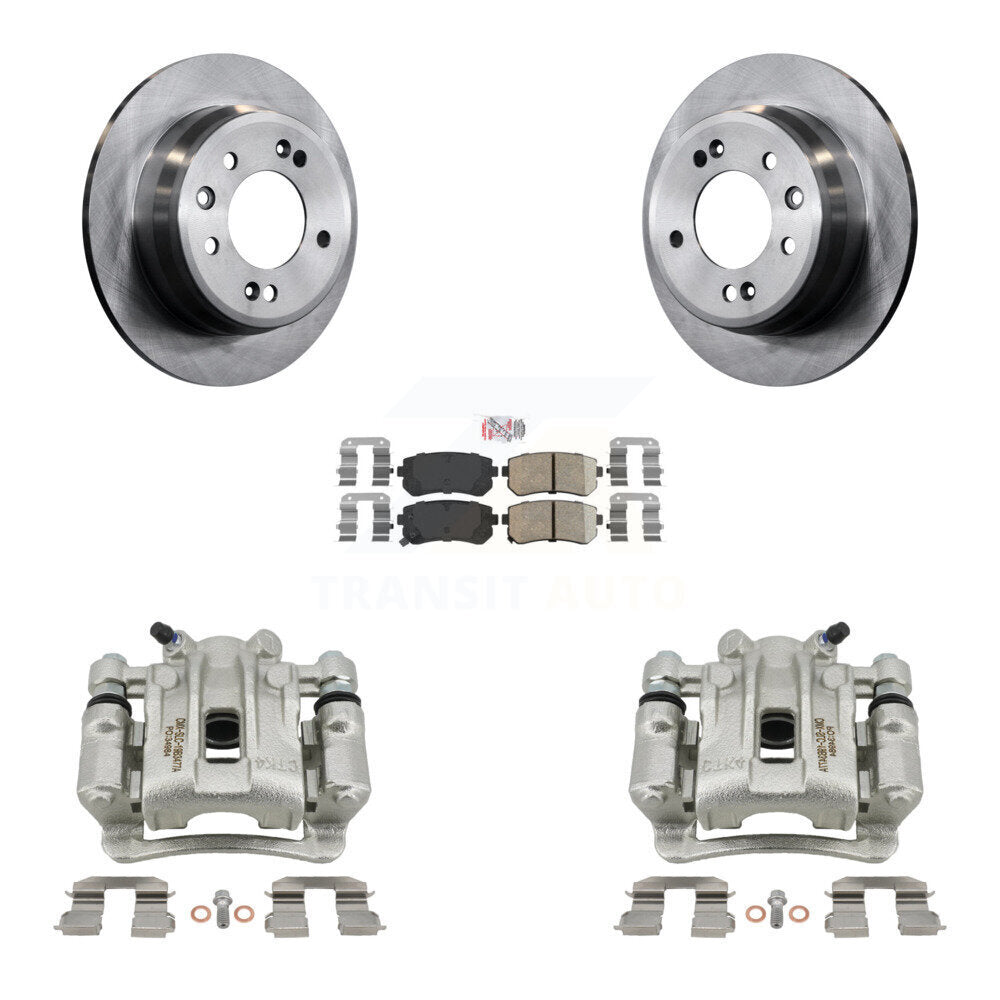 Rear Disc Brake Caliper Rotors And Ceramic Pads Kit For Hyundai Elantra KC8-101042N