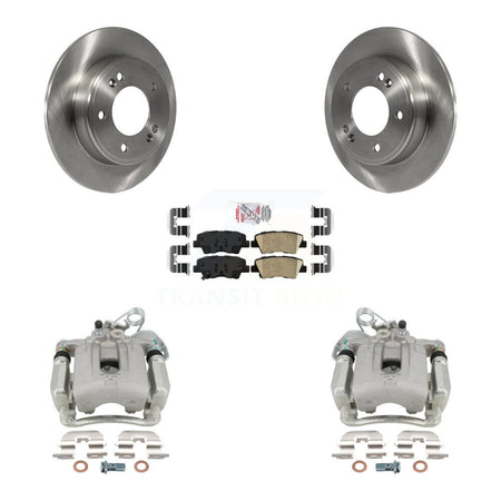 Rear Disc Brake Caliper Rotors And Ceramic Pads Kit For Hyundai Elantra Coupe KC8-101043N by Transit Auto