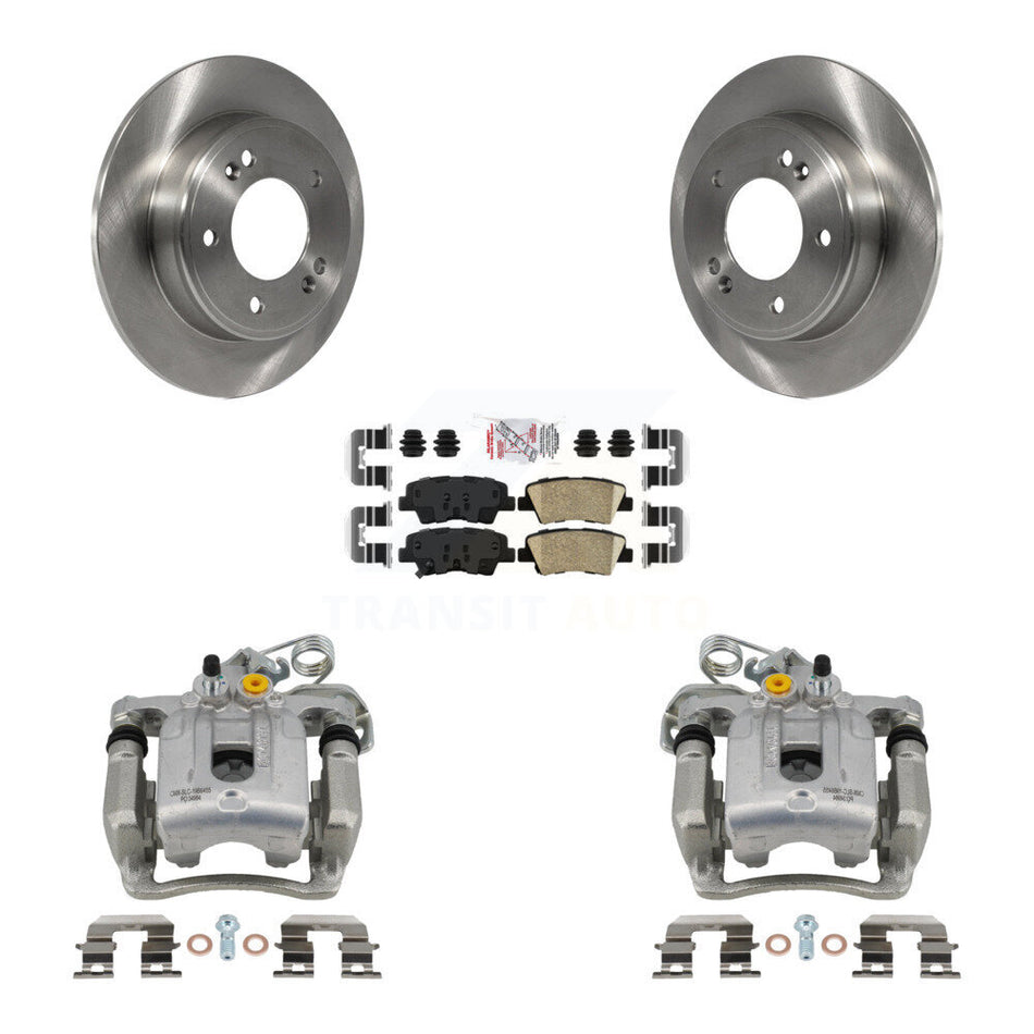 Rear Disc Brake Caliper Rotors And Ceramic Pads Kit For Hyundai Elantra Coupe KC8-101044N