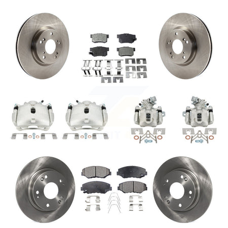 Front Rear Disc Brake Caliper Rotor And Ceramic Pad Kit (10Pc) For Honda Civic Acura ILX KC8-101045T