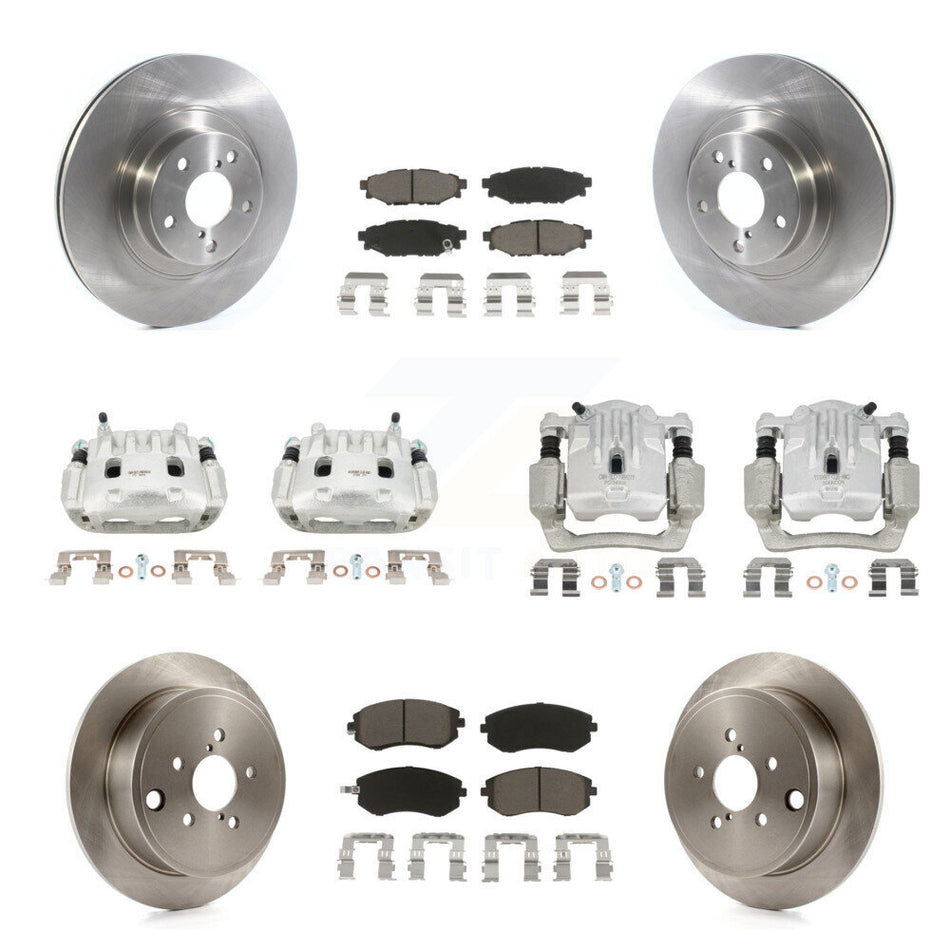 Front Rear Disc Brake Caliper Rotor And Ceramic Pad Kit (10Pc) For Subaru Outback Legacy KC8-101046C