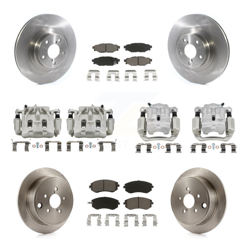 Front Rear Disc Brake Caliper Rotors And Ceramic Pads Kit (10Pc) For Subaru Legacy KC8-101047C