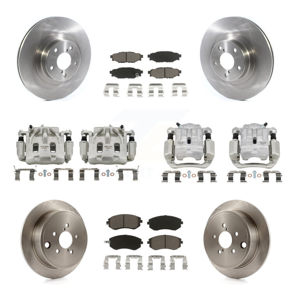 Front Rear Disc Brake Caliper Rotors And Ceramic Pads Kit (10Pc) For Subaru Legacy KC8-101047C