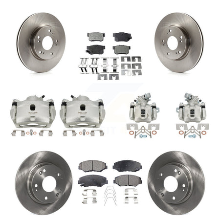 Front Rear Disc Brake Caliper Rotors And Ceramic Pads Kit (10Pc) For 2013 Acura ILX 2.0L KC8-101047T
