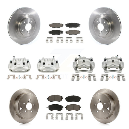 Front Rear Brake Caliper Rotors & Ceramic Pad Kit (10Pc) For Subaru Impreza Forester WRX KC8-101052C