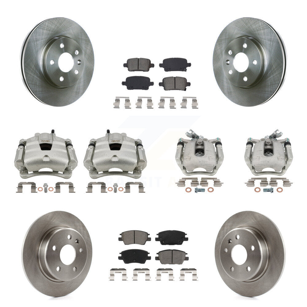 Front Rear Disc Brake Caliper Rotor And Semi-Metallic Pad Kit (10Pc) For Chevrolet Cruze KC8-101053S