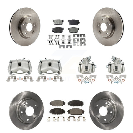 Front Rear Brake Caliper Rotor And Ceramic Pad Kit (10Pc) For 2007-2010 Acura CSX Type-S KC8-101053T