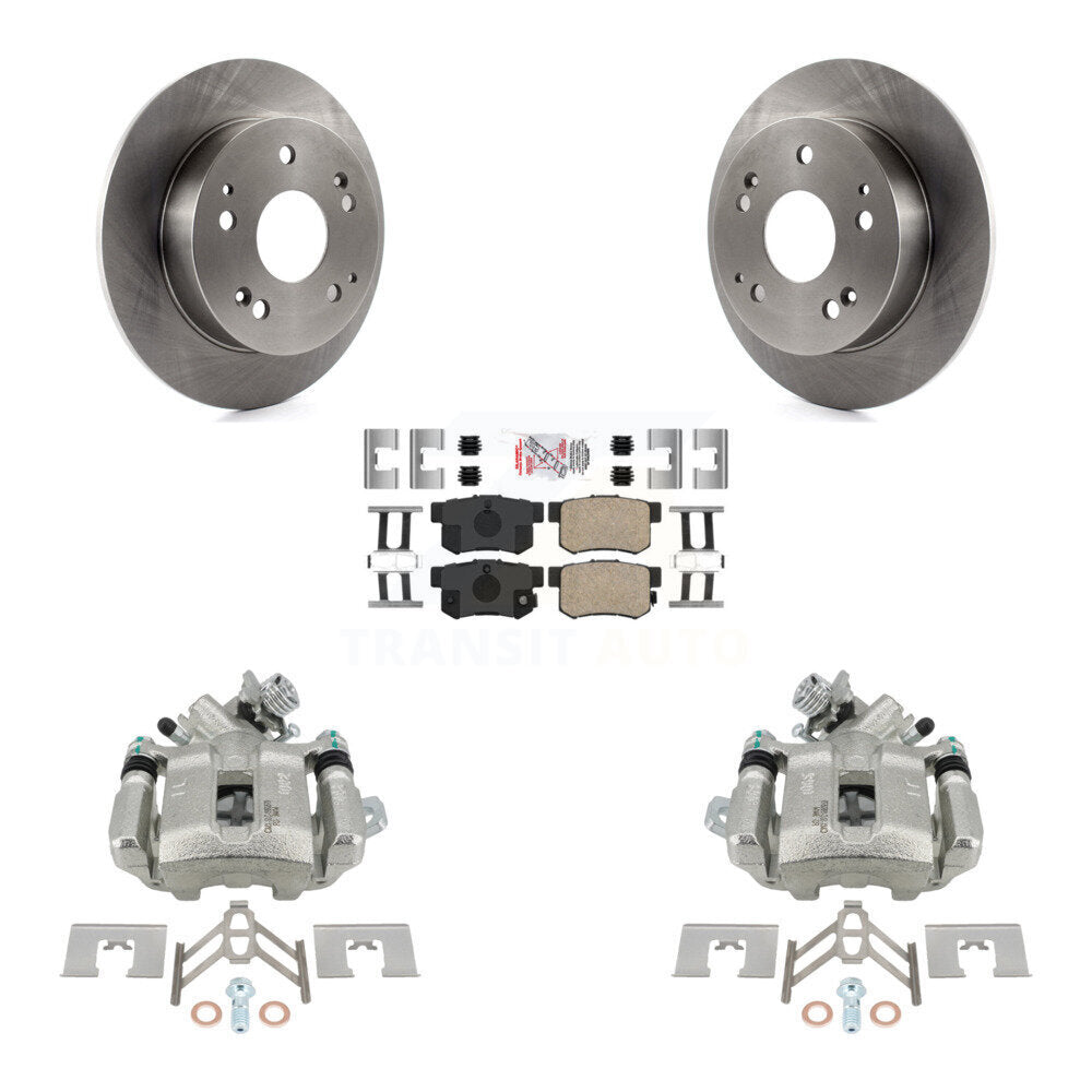 Rear Disc Brake Caliper Rotors And Ceramic Pads Kit For Honda Civic Acura RSX KC8-101055N