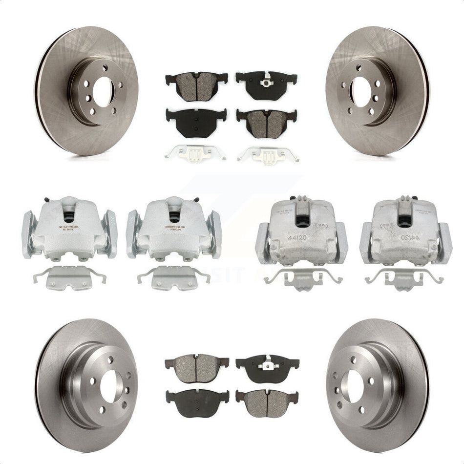 Front Rear Disc Brake Caliper Rotors And Semi-Metallic Pads Kit (10Pc) For BMW X5 X6 KC8-101058S by Transit Auto