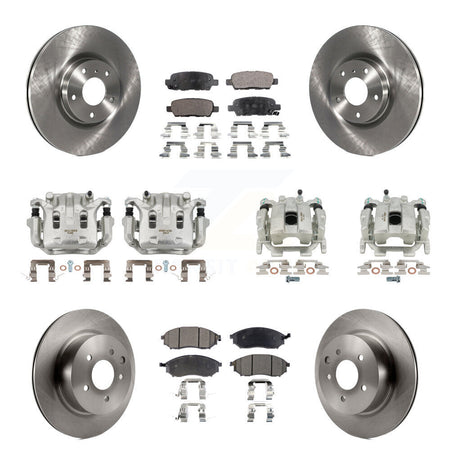 Front Rear Brake Caliper Rotor Ceramic Pad Kit (10Pc) For INFINITI G37 QX50 EX37 G25 M35 KC8-101059T