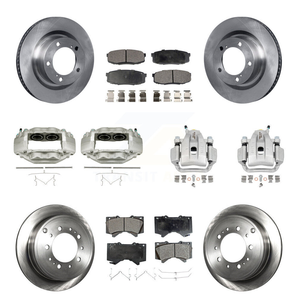 Front Rear Brake Caliper Rotors & Semi-Metallic Pad Kit (10Pc) For Toyota Tundra Sequoia KC8-101062P