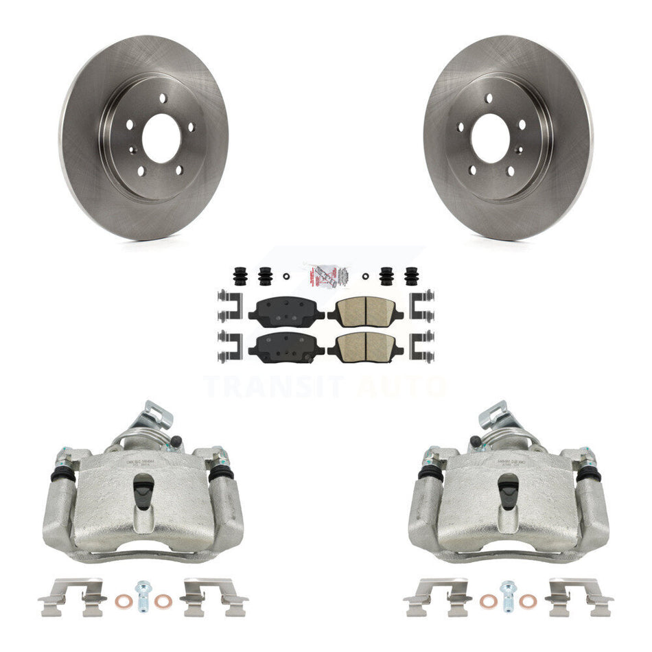 Rear Disc Brake Caliper Rotors And Ceramic Pads Kit For 2005 Chevrolet Uplander Pontiac Montana Buick Terraza Saturn Relay KC8-101063N