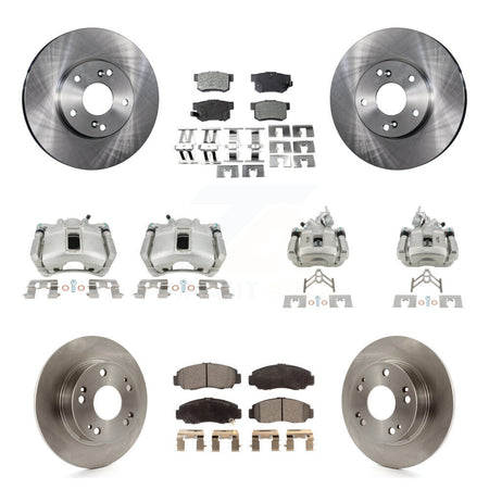 Front Rear Disc Brake Caliper Rotors And Ceramic Pads Kit (10Pc) For Honda Accord KC8-101064T