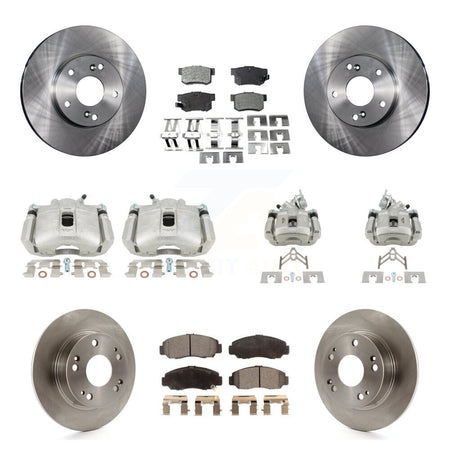 Front Rear Disc Brake Caliper Rotors And Ceramic Pads Kit (10Pc) For Honda Accord KC8-101065T