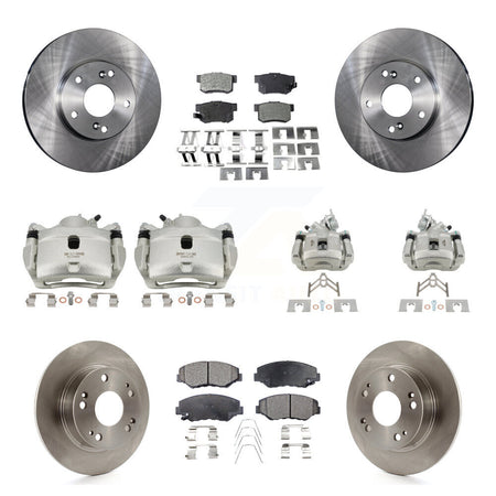 Front Rear Disc Brake Caliper Rotors And Ceramic Pads Kit (10Pc) For Honda Accord KC8-101068T