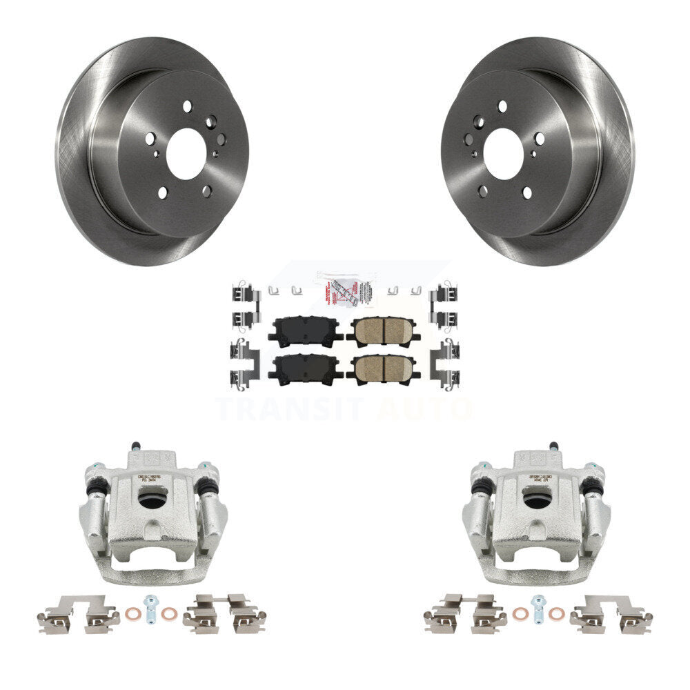 Rear Brake Caliper Rotors Ceramic Pad Kit For Lexus RX350 RX330 Toyota Highlander RX400h KC8-101070N