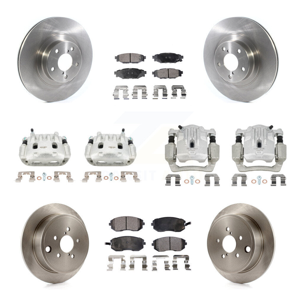 Front Rear Disc Brake Caliper Rotor And Ceramic Pad Kit (10Pc) For Subaru Outback Legacy KC8-101073T