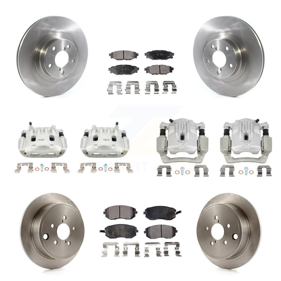Front Rear Disc Brake Caliper Rotor And Ceramic Pad Kit (10Pc) For Subaru Outback Legacy KC8-101073T